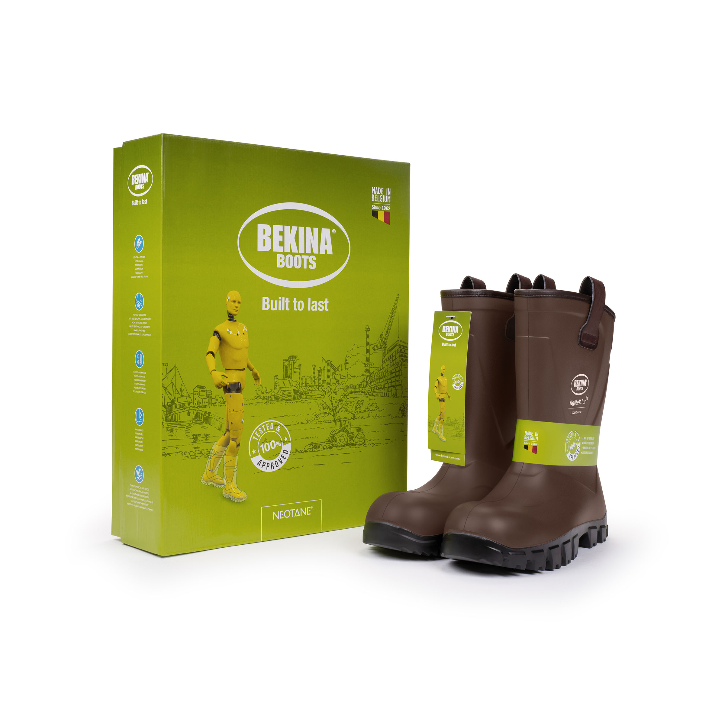 RigliteX fur SolidGrip steel toe cap and midsole S5 brown